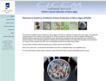 Tablet Screenshot of cultures.cawthron.org.nz